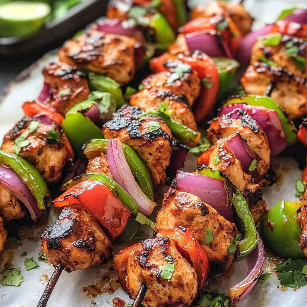 Fajita Chicken Kebabs