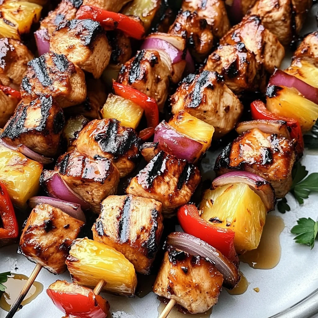 Hawaiian Chicken Skewers