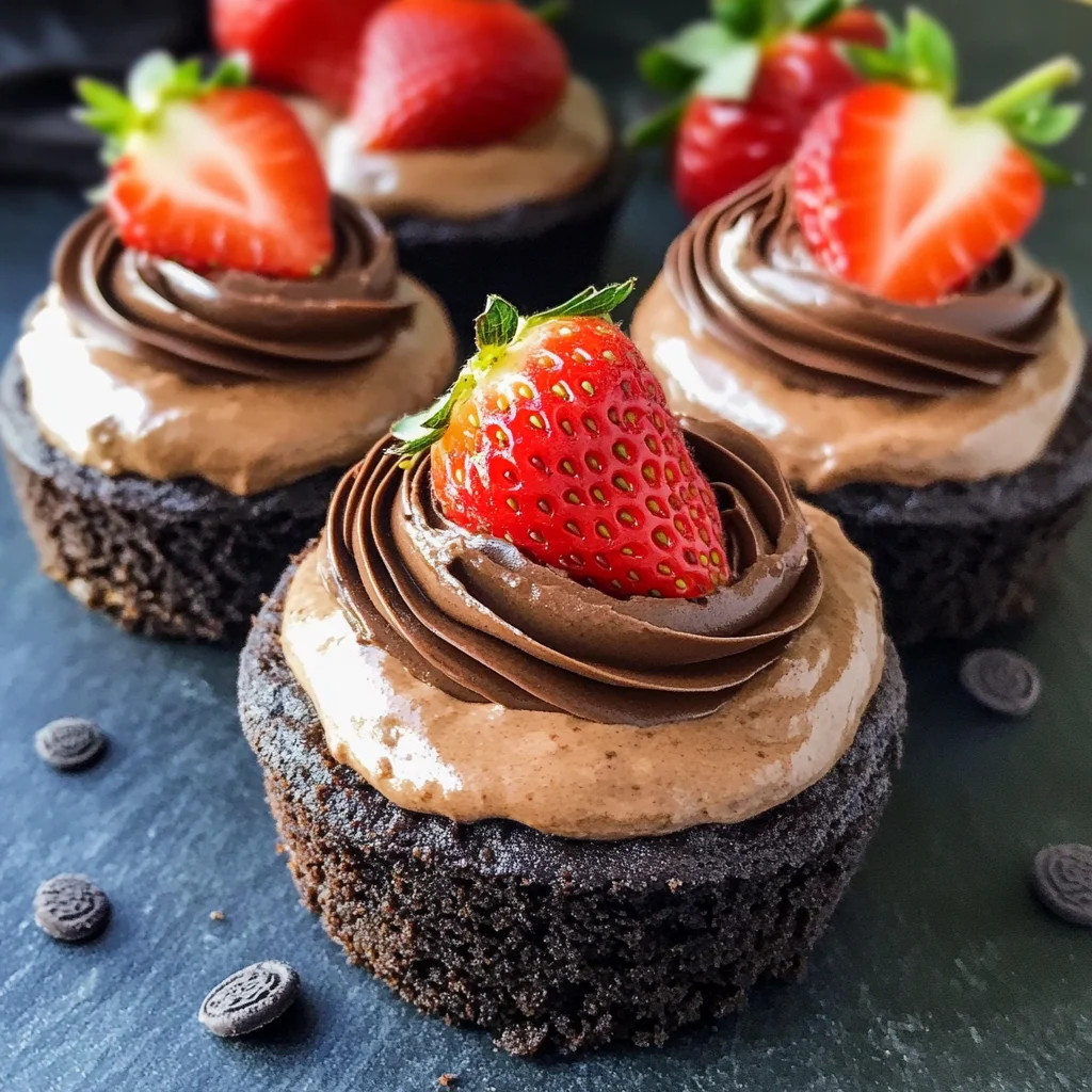 No Bake Mini Chocolate Cheesecakes