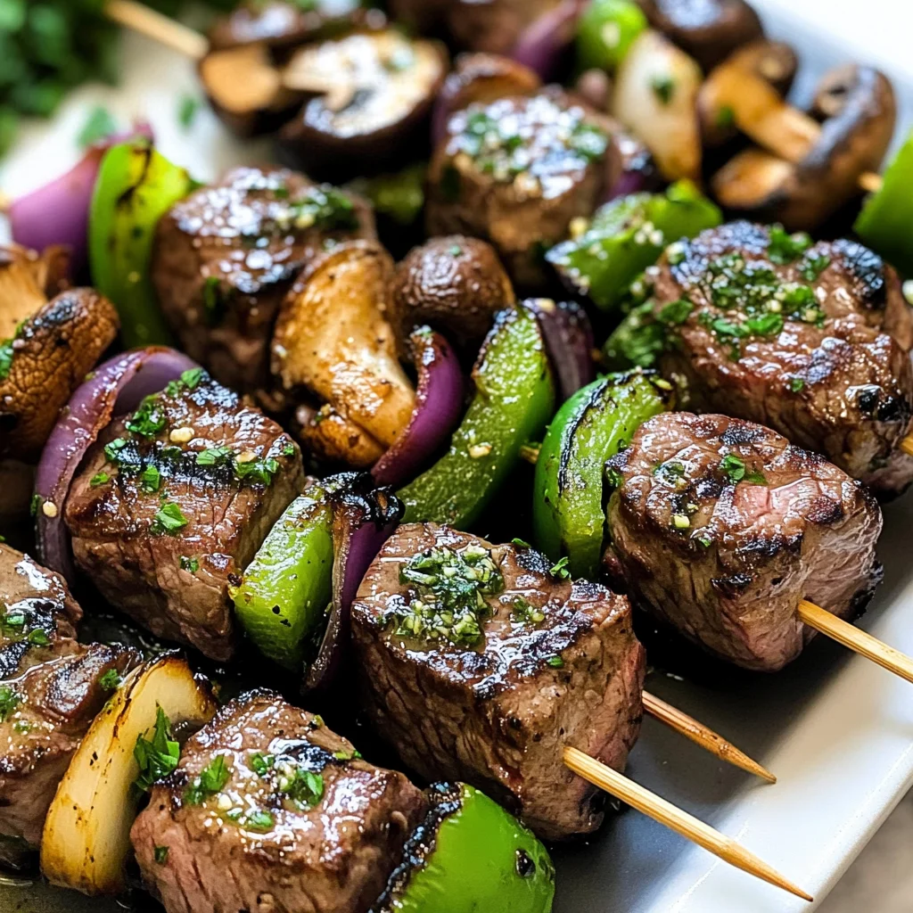 Steak Kabobs with Garlic Butter