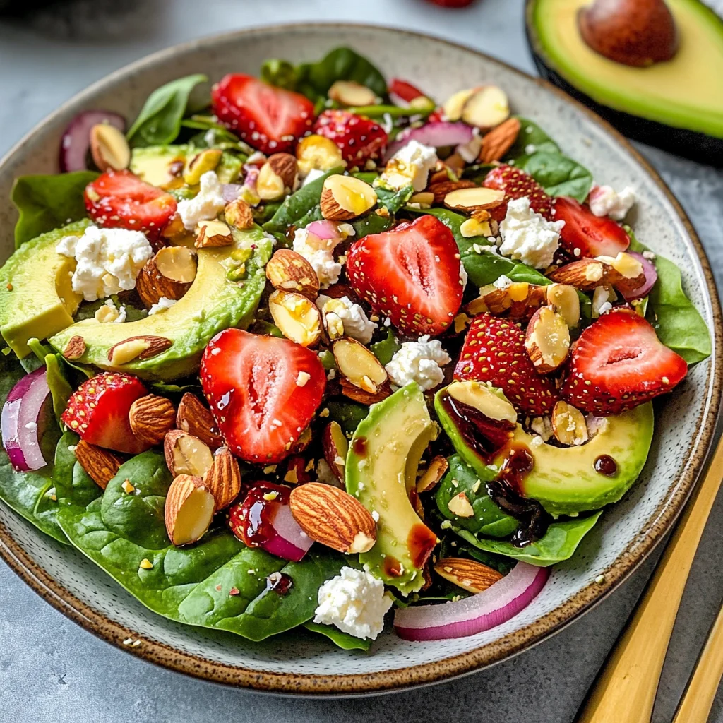 Strawberry Spinach Salad with Strawberry Balsamic