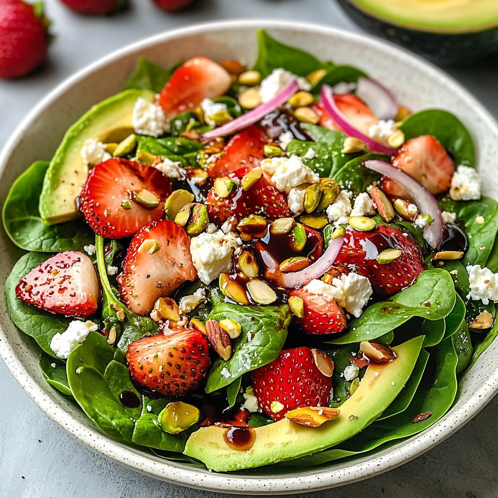Strawberry Spinach Salad with Strawberry Balsamic