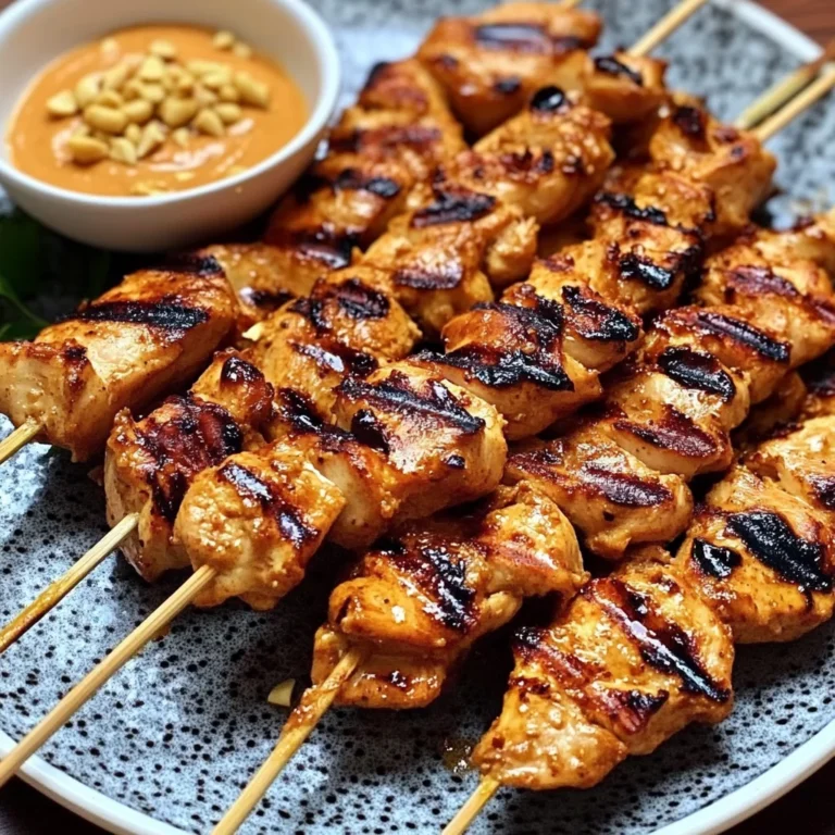 Thai Chicken Sate with Peanut Sauce