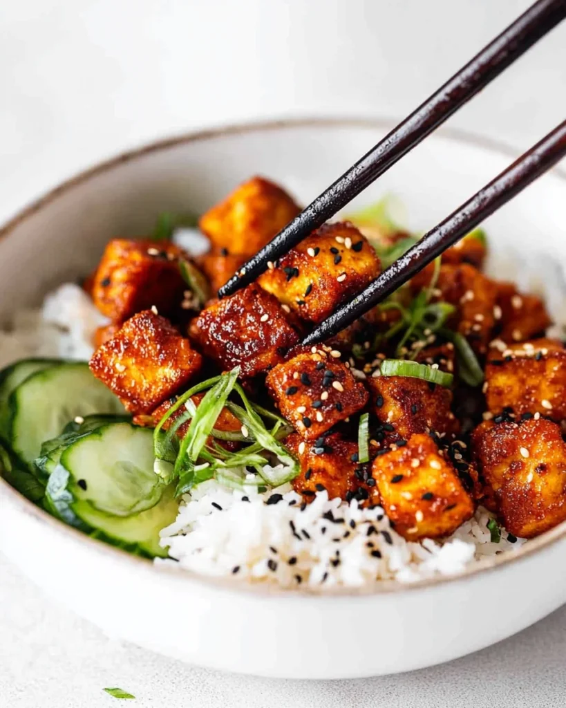 Crispy Gochujang Korean Tofu