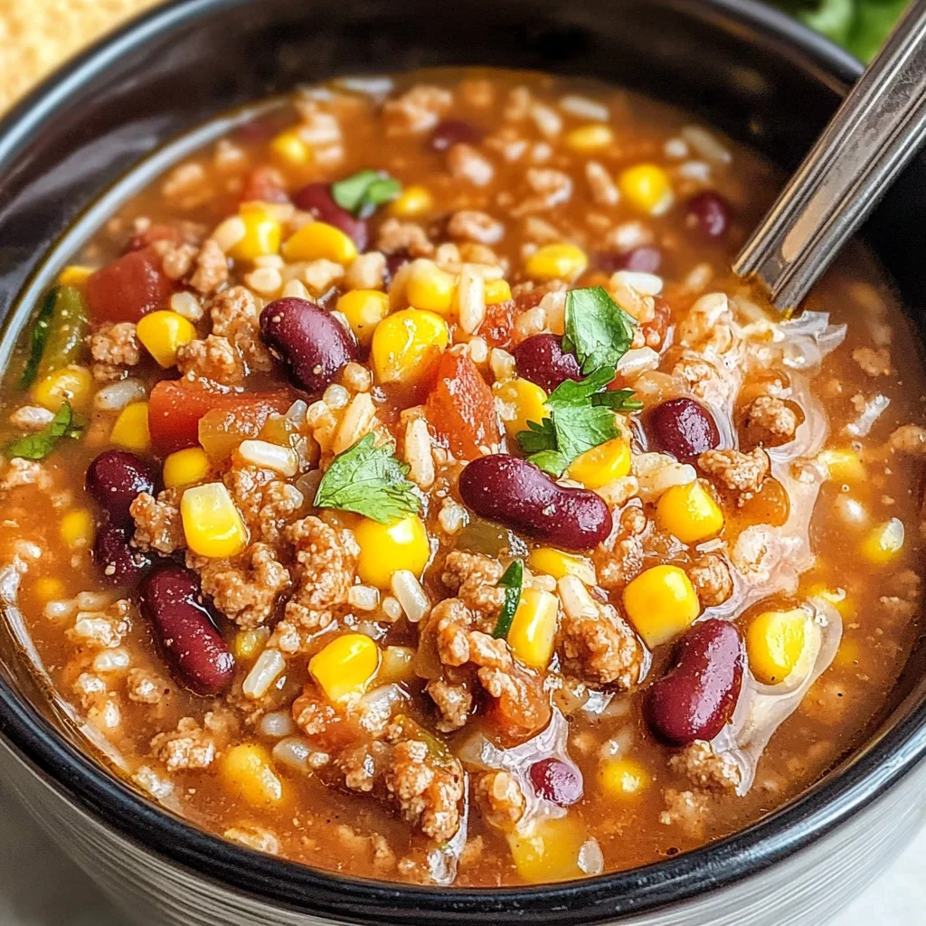 Crock Pot Taco Rice Soup Recipe