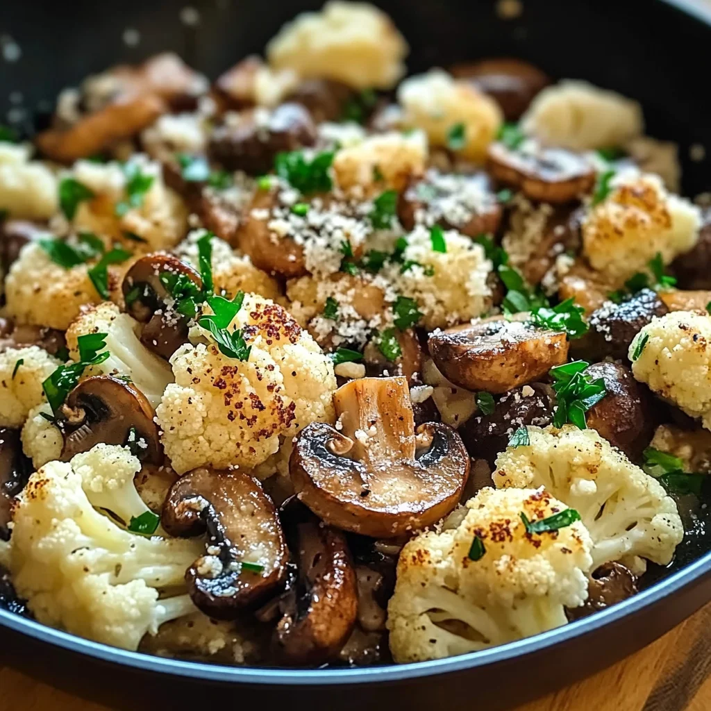 Garlic Cauliflower Mushroom Skillet: Quick & Delicious Dish