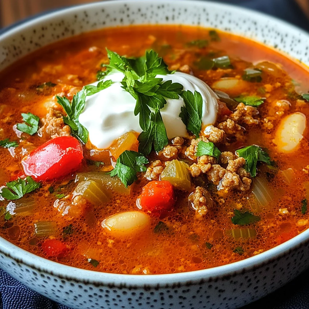 Keto stuffed pepper soup