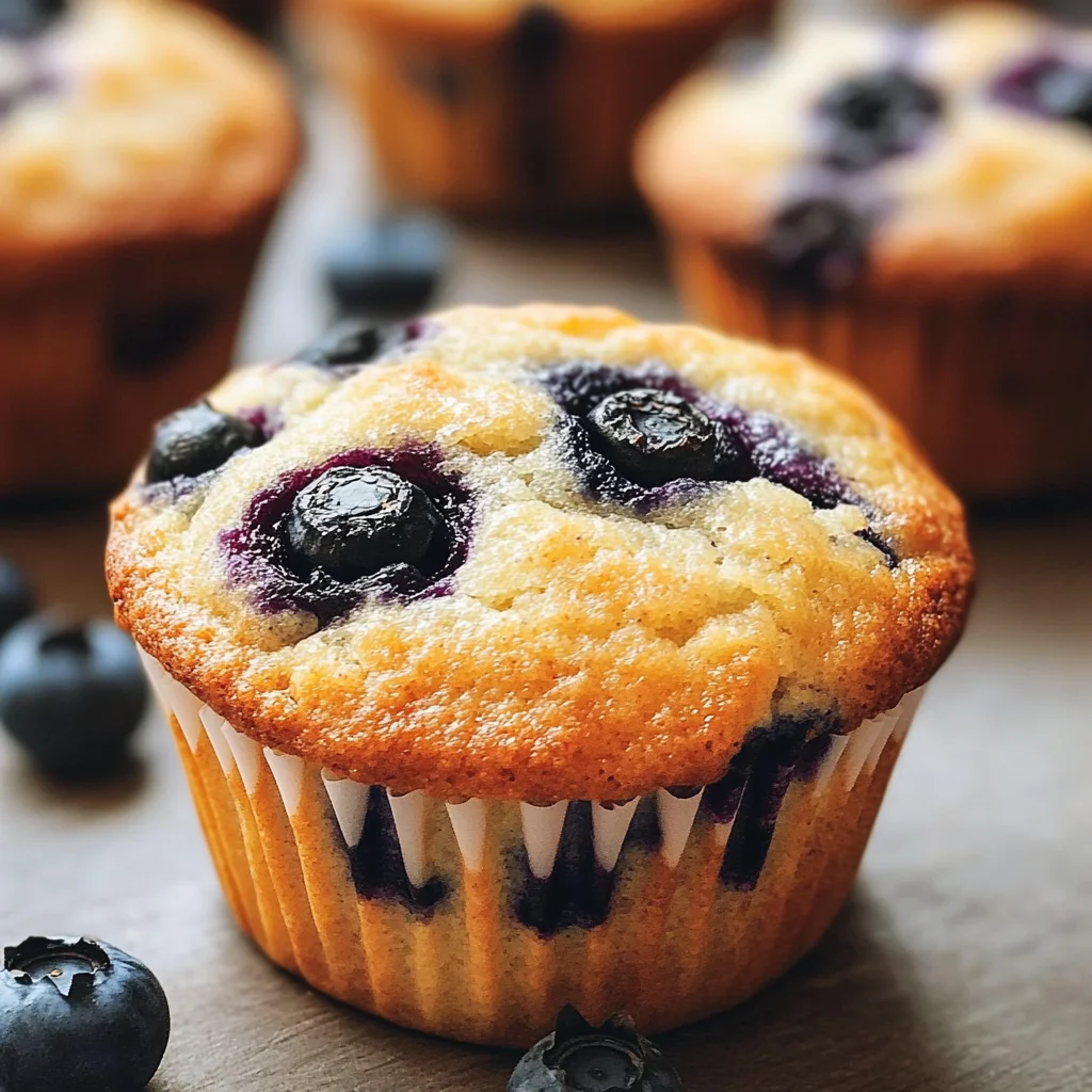 Low Carb Greek Yogurt Blueberry Muffins