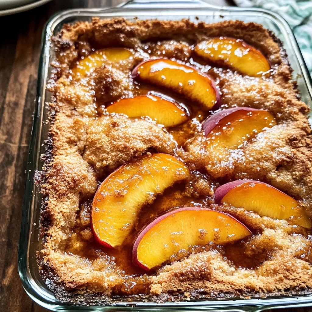 Old School Easy Brown Sugar Peach Cobbler