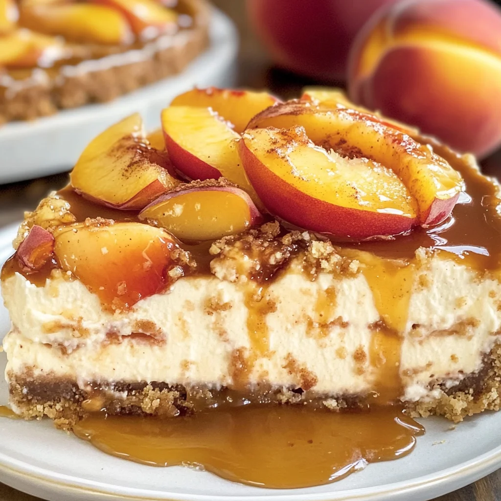 Peach Cobbler Cheesecake