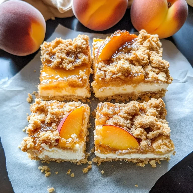 Peach Cobbler Cheesecake Bars