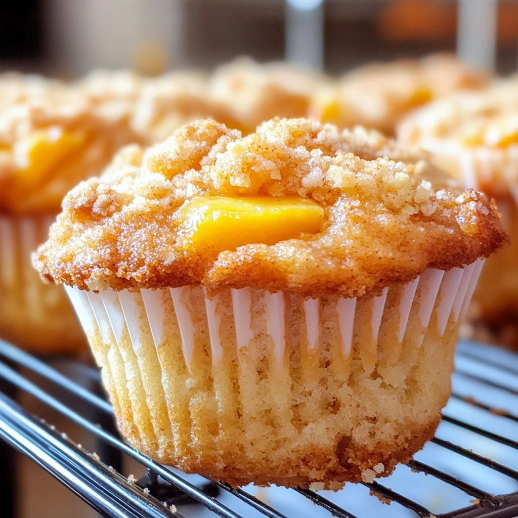 Peach Cobbler Muffins