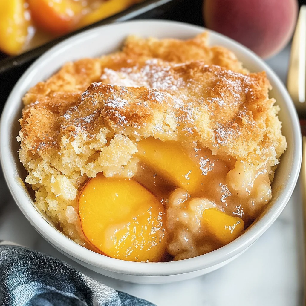 Peach Cobbler with Cake Mix