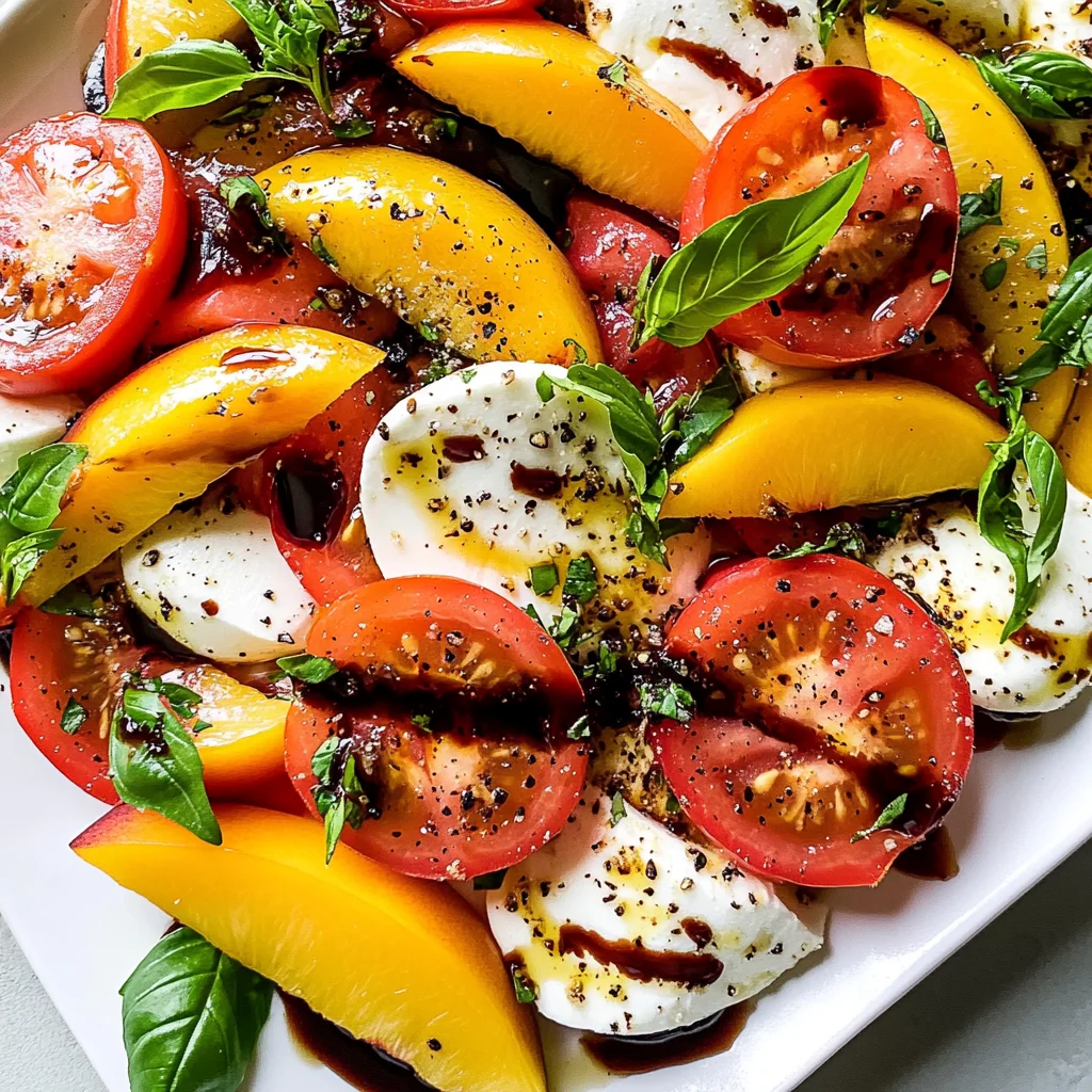 Peach Tomato Caprese Salad