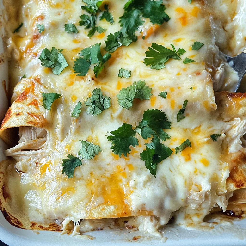 Skinny White Chicken Enchiladas