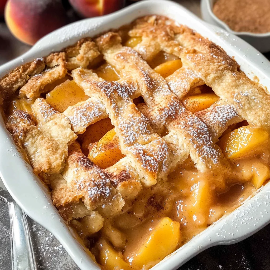 Southern Peach Cobbler Recipe with Canned Peaches