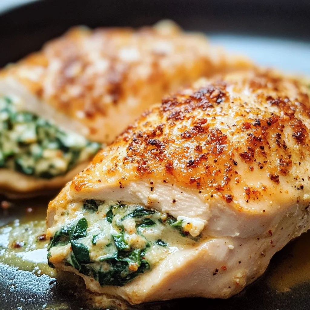 Spinach Stuffed Chicken Breasts