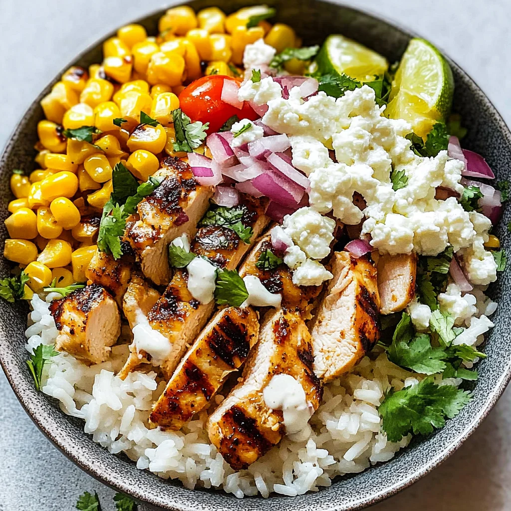 Street Corn Chicken Rice Bowl
