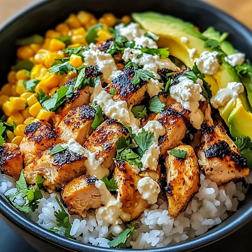 Street Corn Chicken Rice Bowl