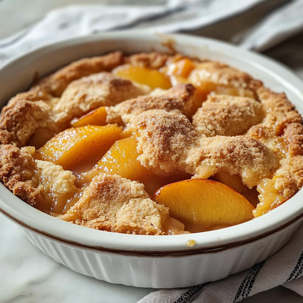 The Easiest Southern Peach Cobbler