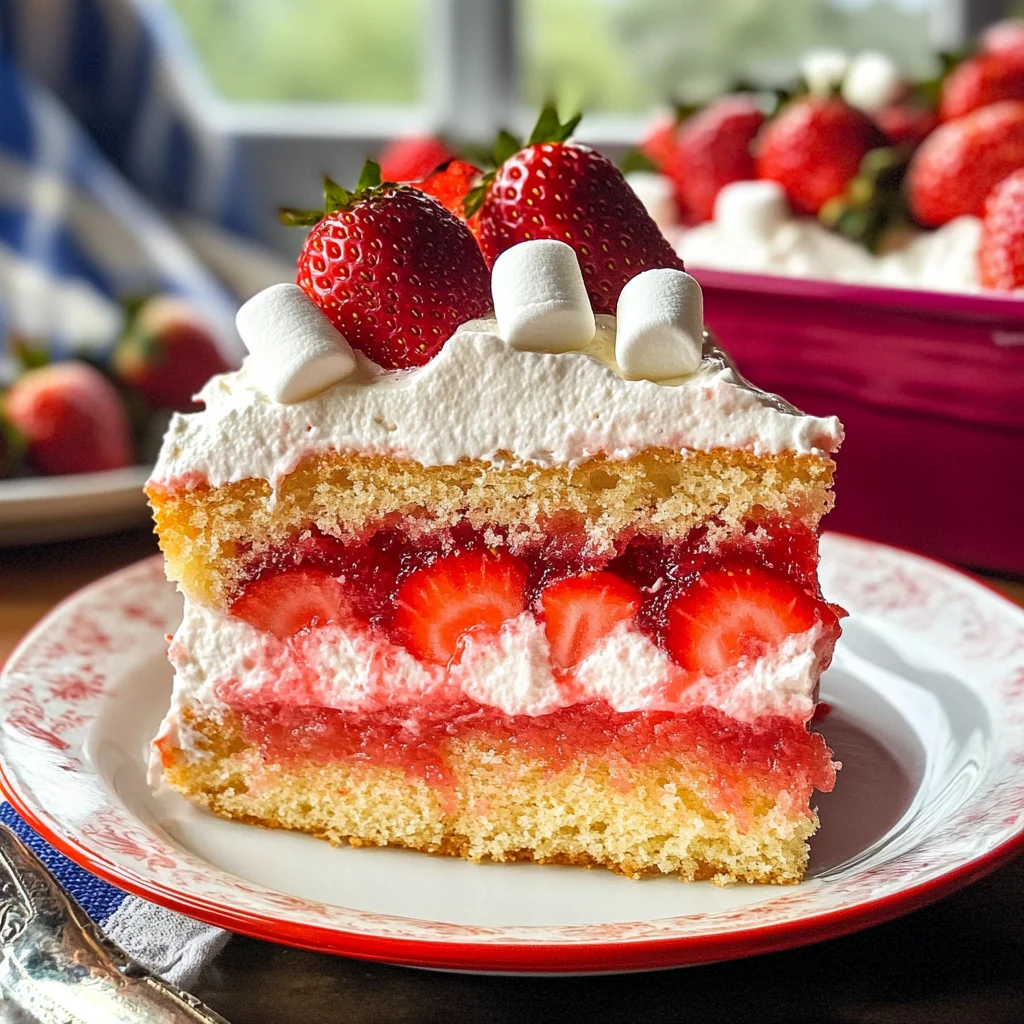 Upside Down Strawberry Cake