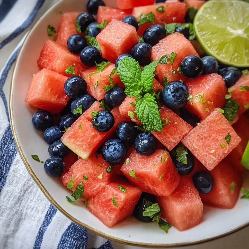 Watermelon Blueberry Salad