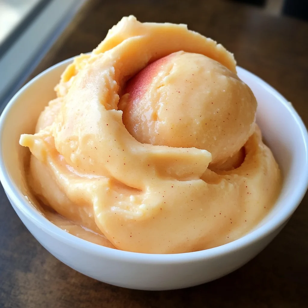 5-Minute Healthy Peach Frozen Yogurt