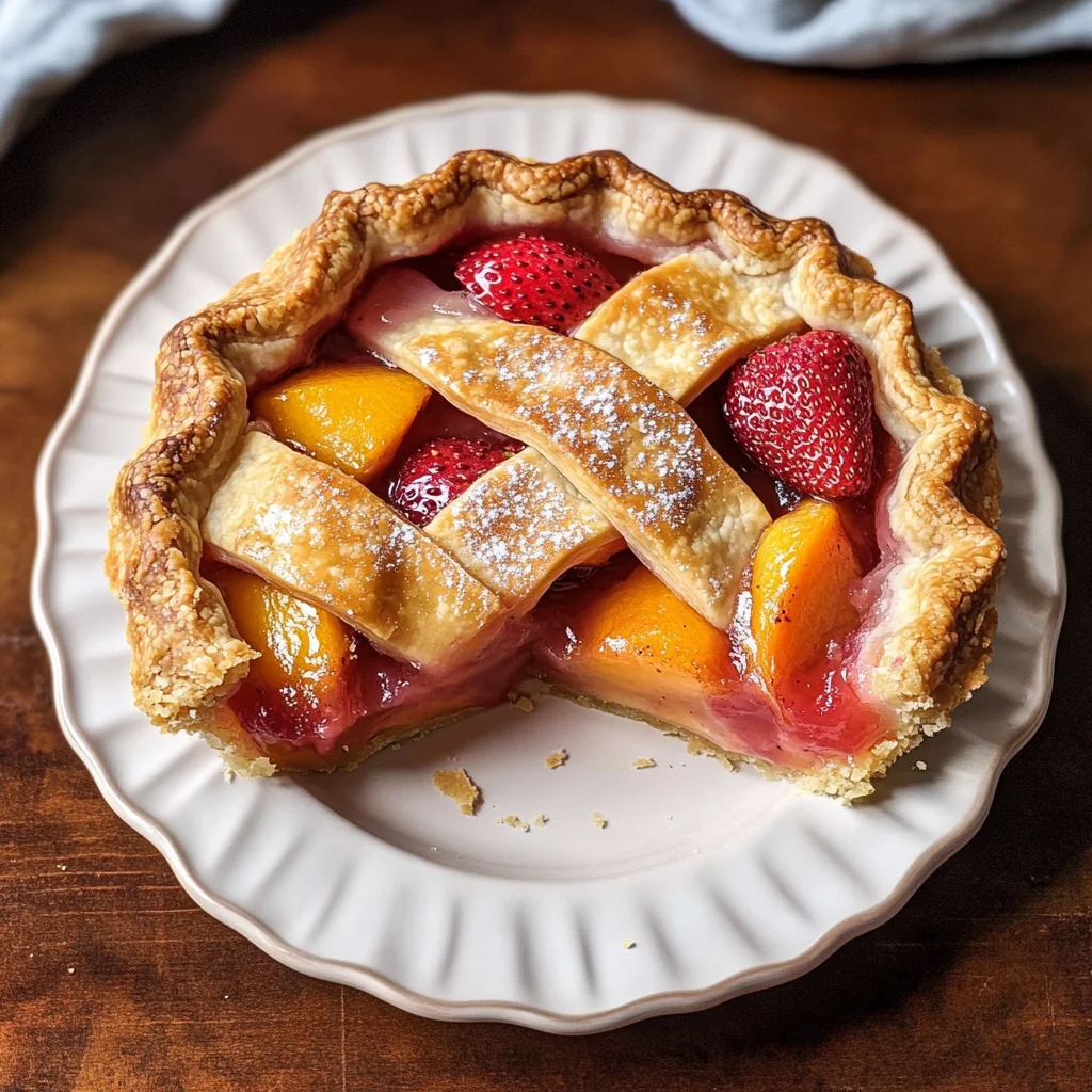 Brown Butter Strawberry Peach Pie