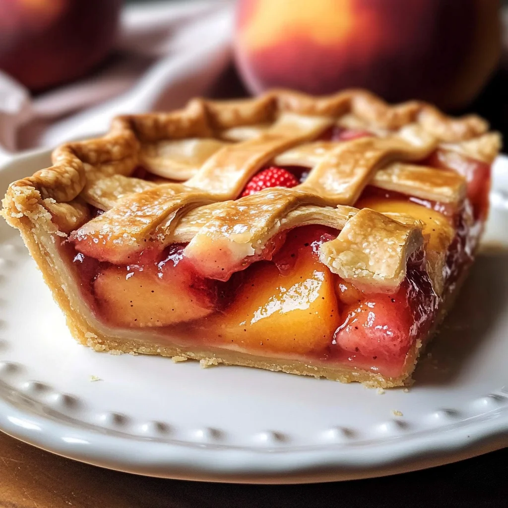 Brown Butter Strawberry Peach Pie