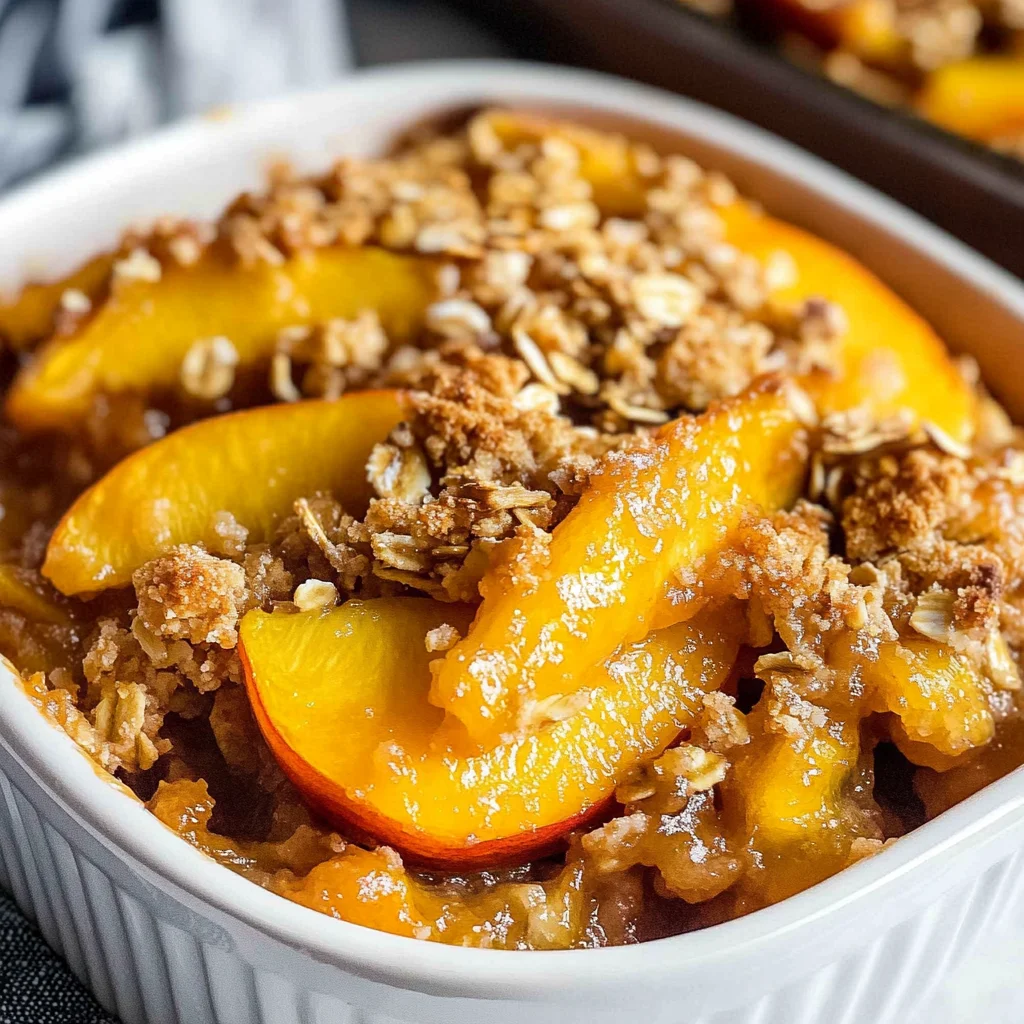 Healthy Peach Crumble