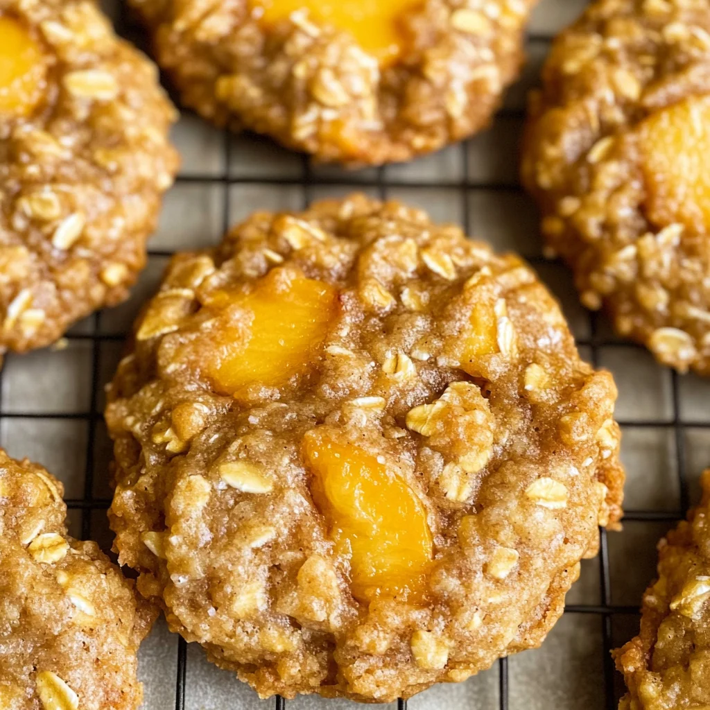 Healthy Peach Oatmeal Breakfast Cookies