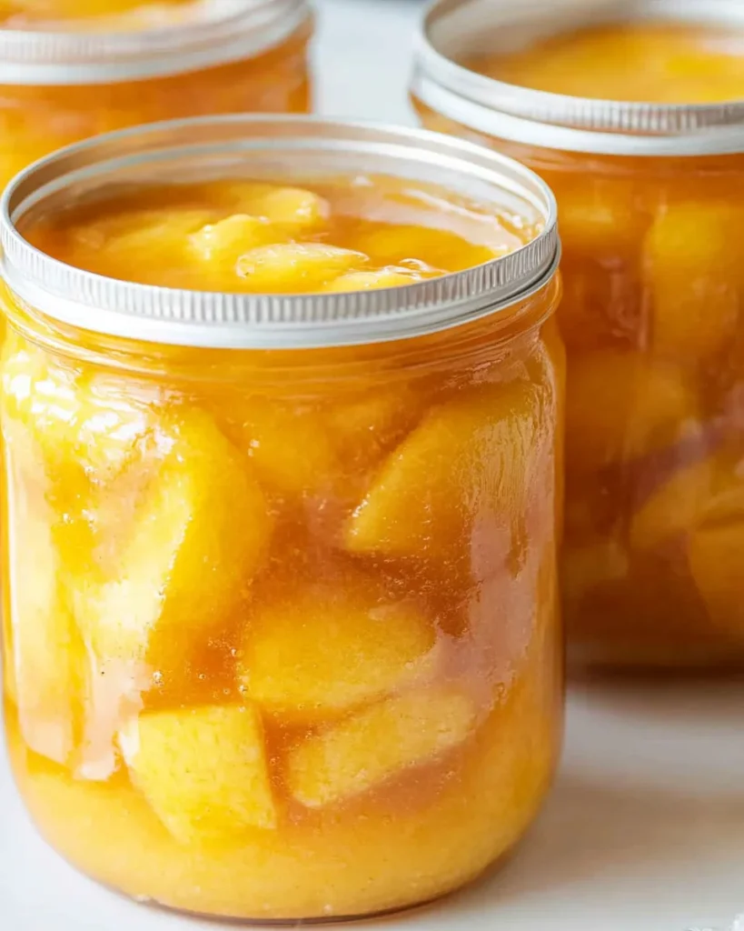 Homemade Canned Peach Pie Filling