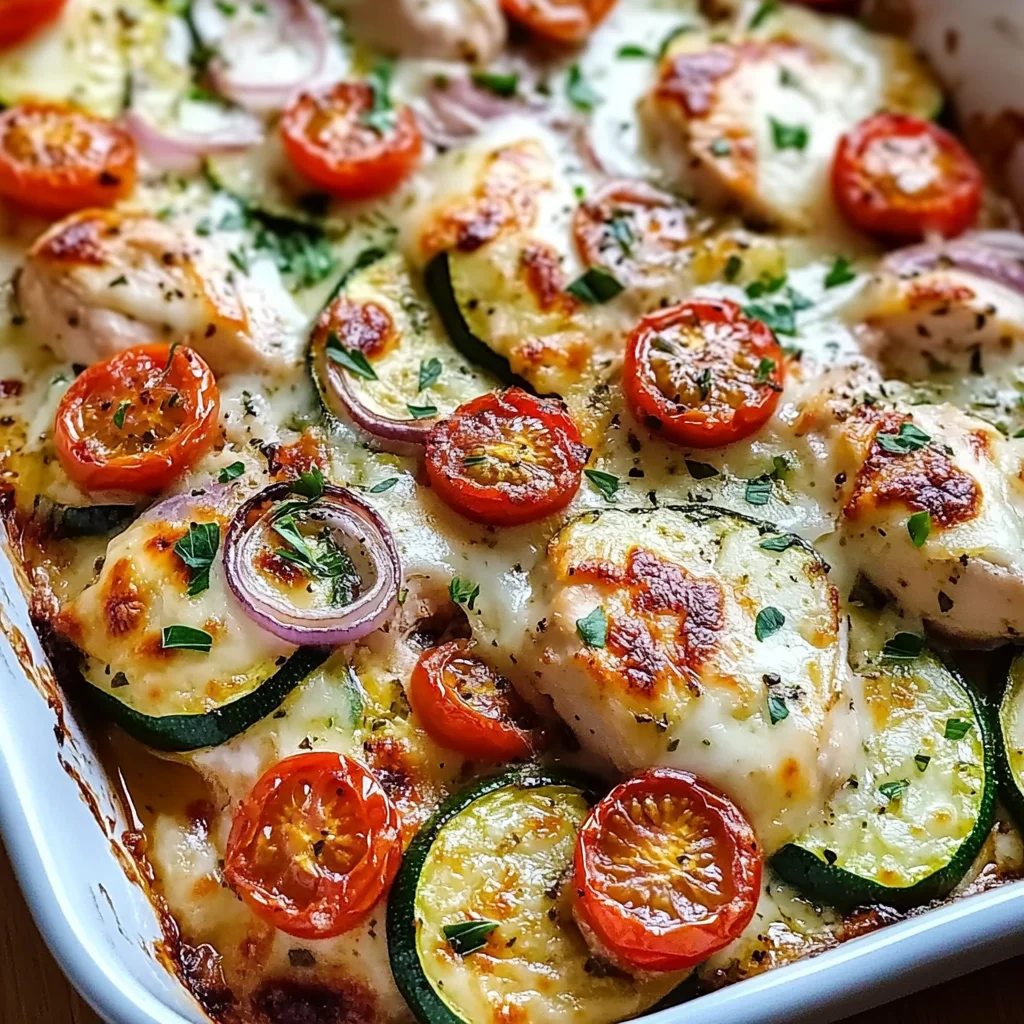 Mediterranean Chicken Zucchini Bake – Healthy, Flavorful & Easy!