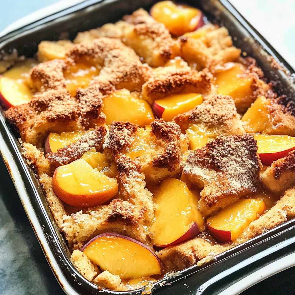 Peach Cobbler French Toast Bake