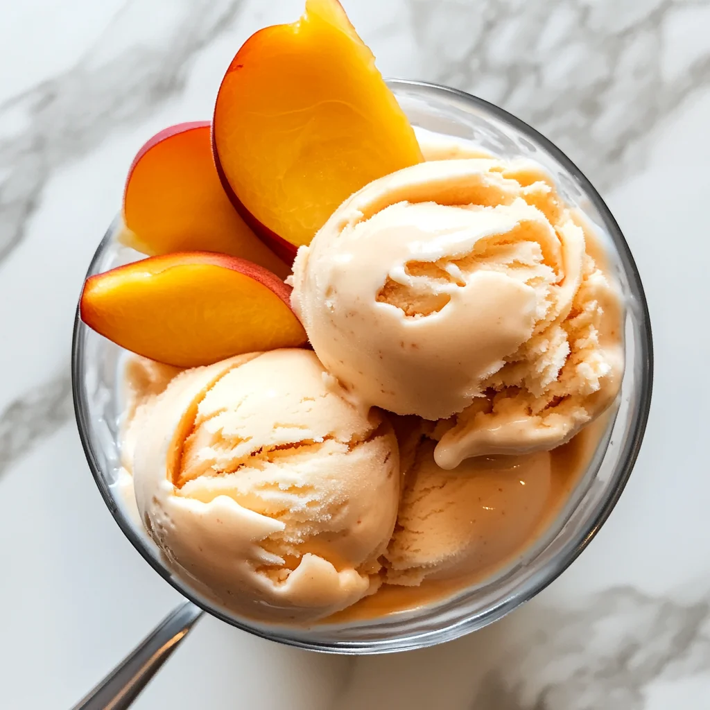 Peach Greek Frozen Yogurt
