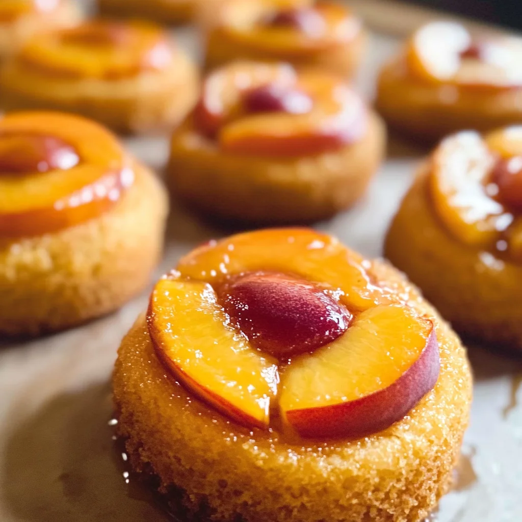 Peach Upside Down Mini Cakes