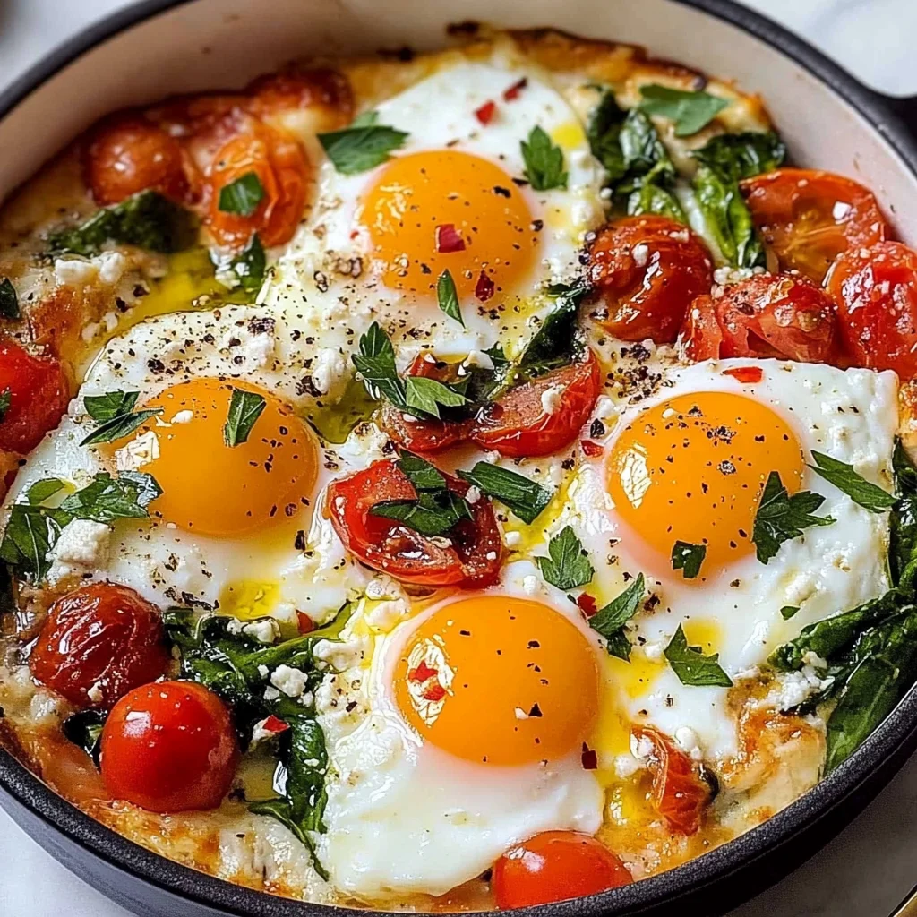 Baked Feta Eggs