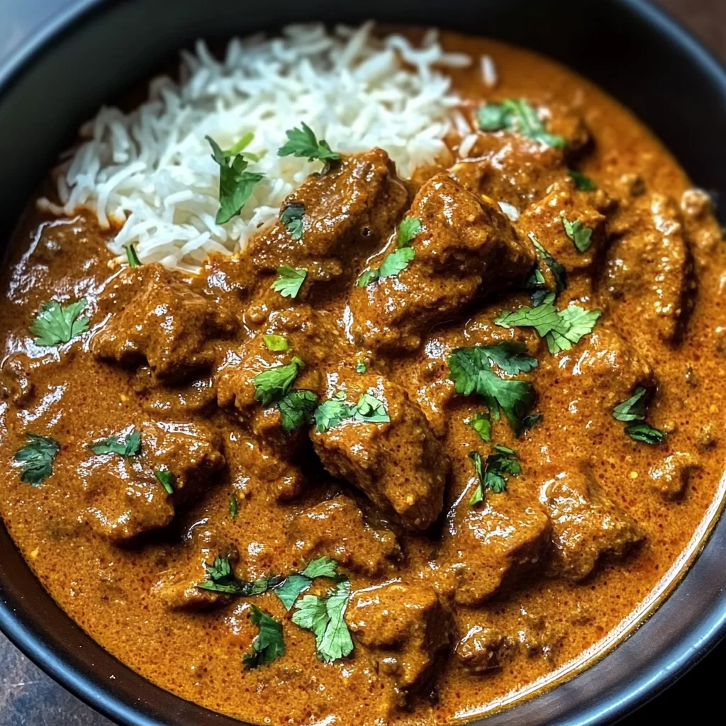 Beef Curry Simmered in Coconut Milk with Fragrant Spices