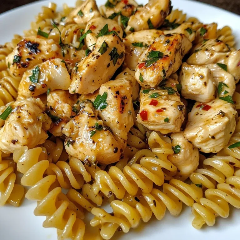 Cajun Chicken Rotini with Mozzarella Garlic Butter Sauce
