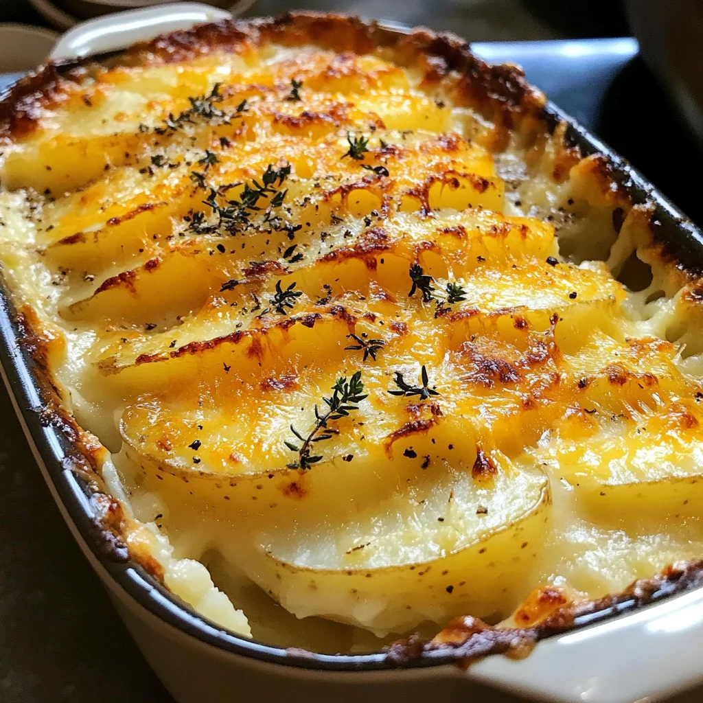 Cheesy Garlic Potatoes Gratin – Easy & Creamy Recipe