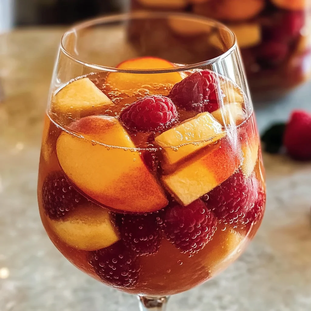 Chilled Peach Moscato Sangria