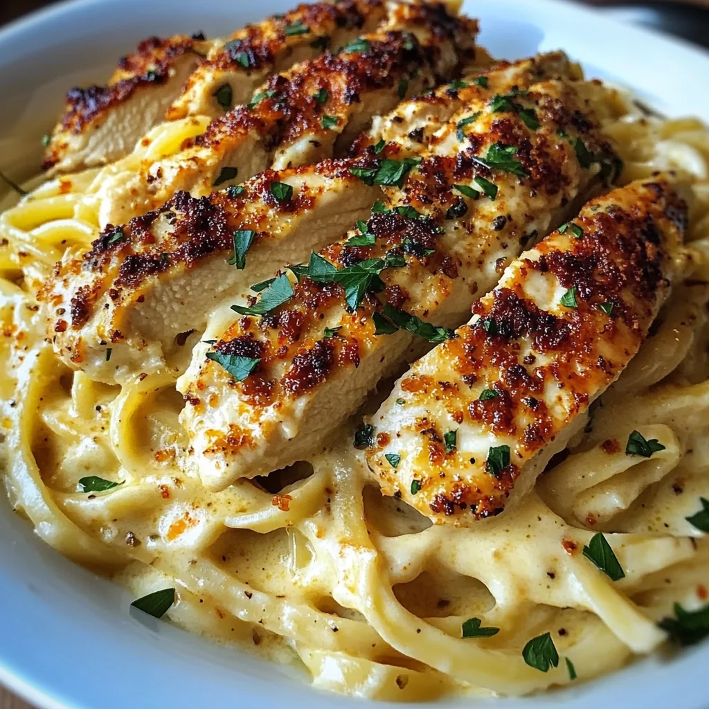 Creamy Mozzarella Chicken Linguine with Cajun Garlic Butter