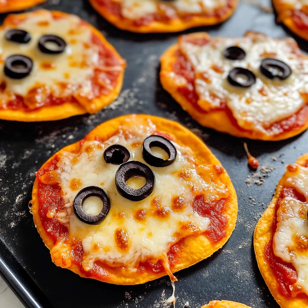 Easy Mini Halloween Pizzas