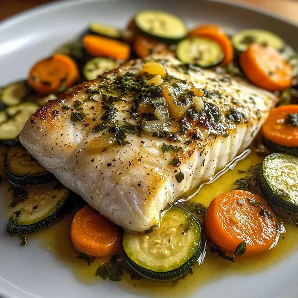 Lemon Herb White Fish with Sauted Vegetables