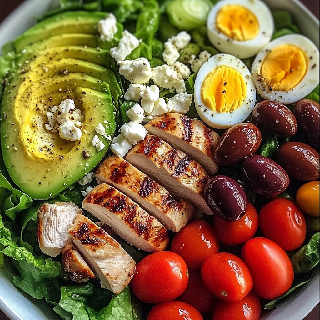 Mediterranean Power Salad with Chicken & Avocado