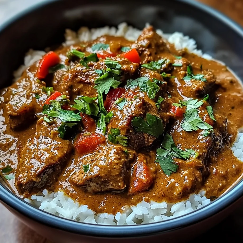 Slow-Simmered Beef Curry in Creamy Coconut Sauce