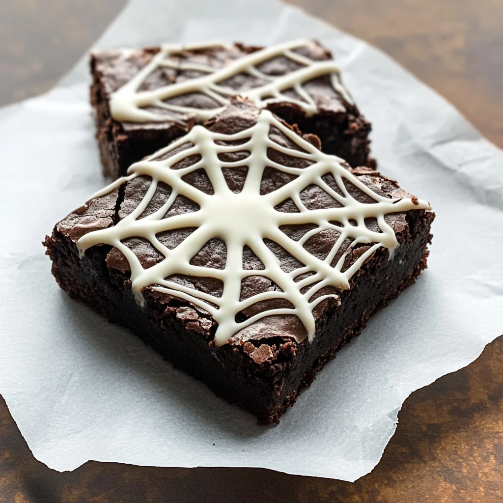 Spider Web Brownies
