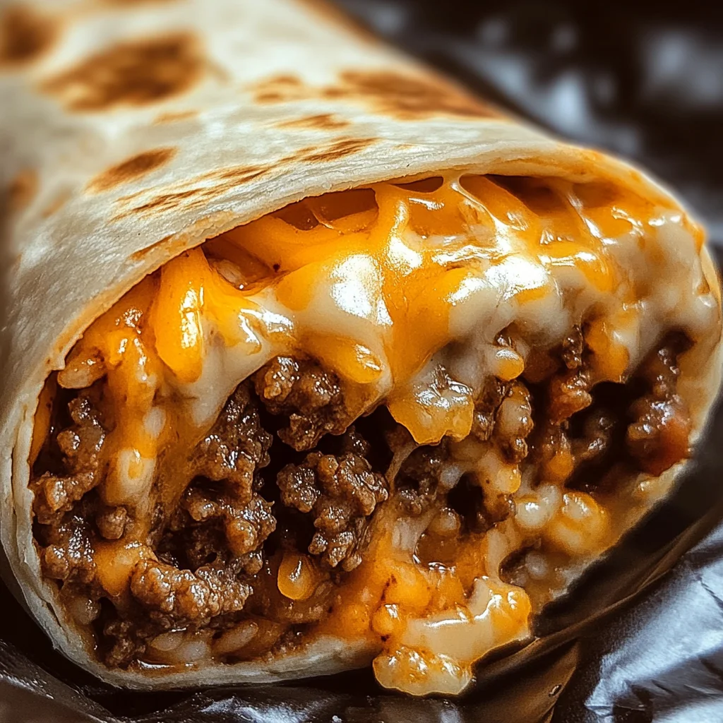 Cheesy Beef Taco Burritos