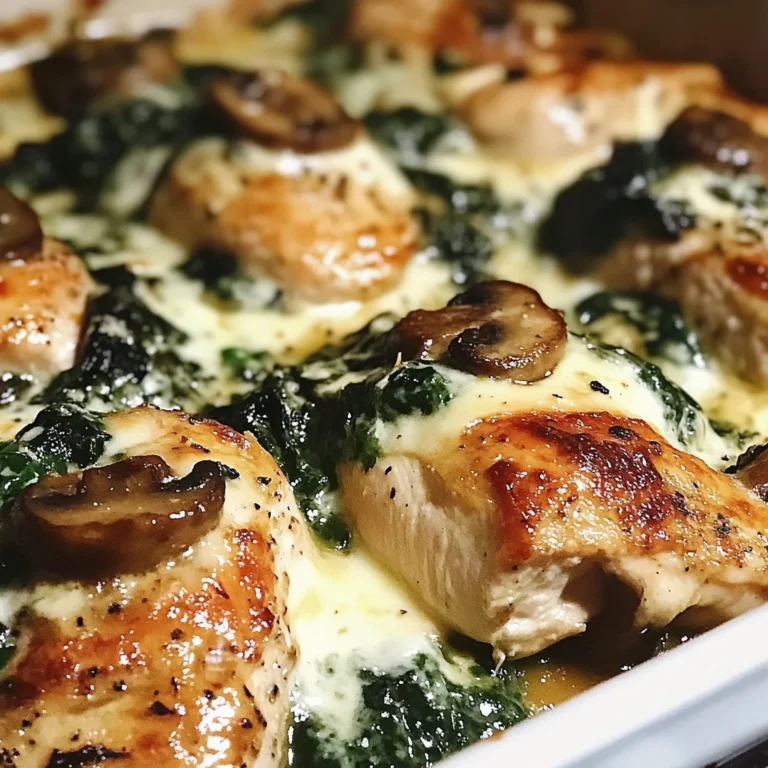 Chicken, Spinach, and Mushroom Low Carb Oven Dish
