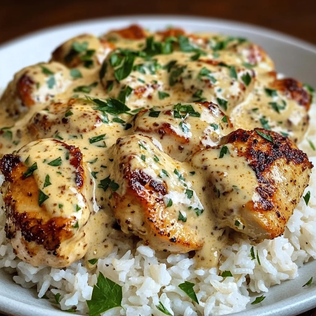 Creamy Smothered Chicken Rice